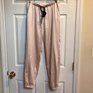 Victoria secrets small petite pink with black heart cut out pajama pants